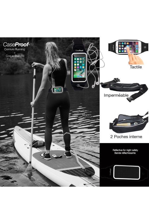 Ceinture Running CaseProof® imperméable compatible Smartphone