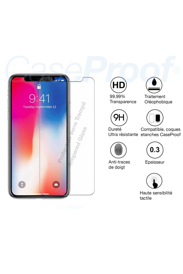 iPhone Xs Max- Protection écran en Verre trempé 