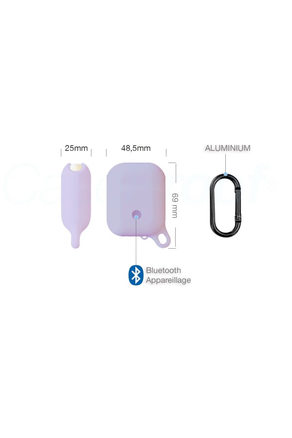 Airpods - Housse de protection Etanche en silicone - Mauve