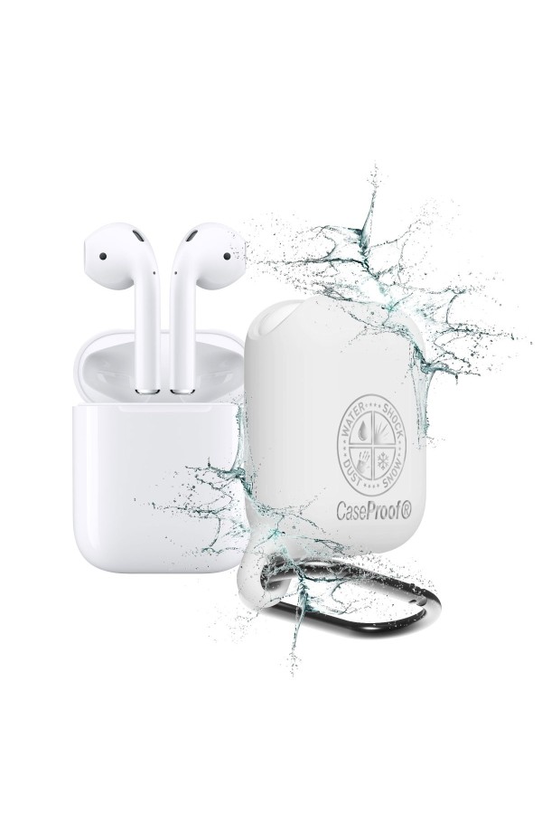 Airpods - Etui de protection Etanche en silicone-Blanc - Phosphorescent