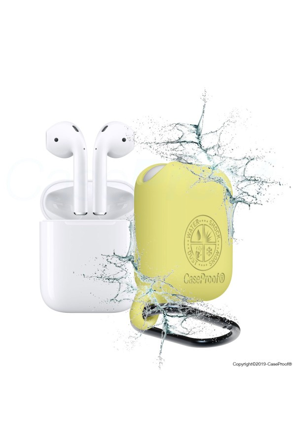 Airpods - Etui de protection Antichoc Etanche en silicone - Jaune