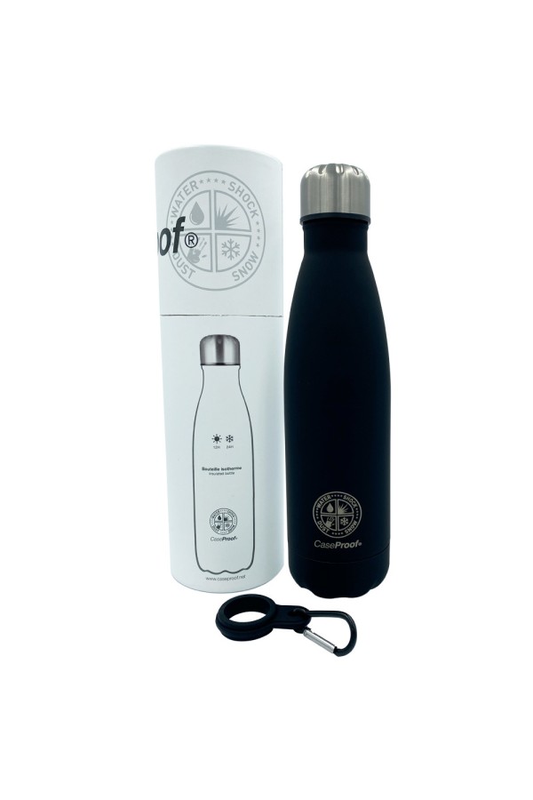 Insulated Bottle in Stainless steel 500 ml - Black Mate