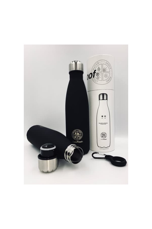 Insulated Bottle in Stainless steel 500 ml - Black Mate