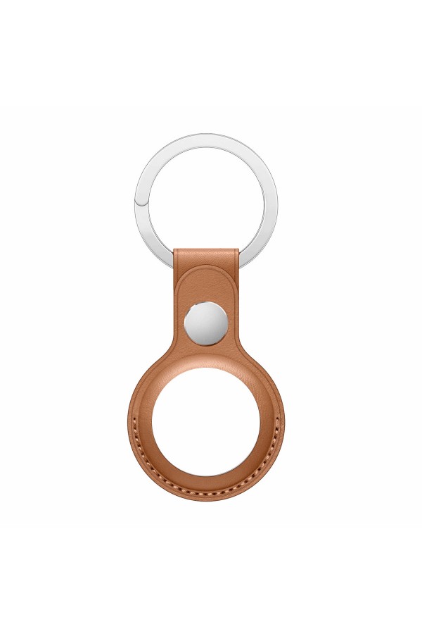 AirTag Leather Keychain -Brown